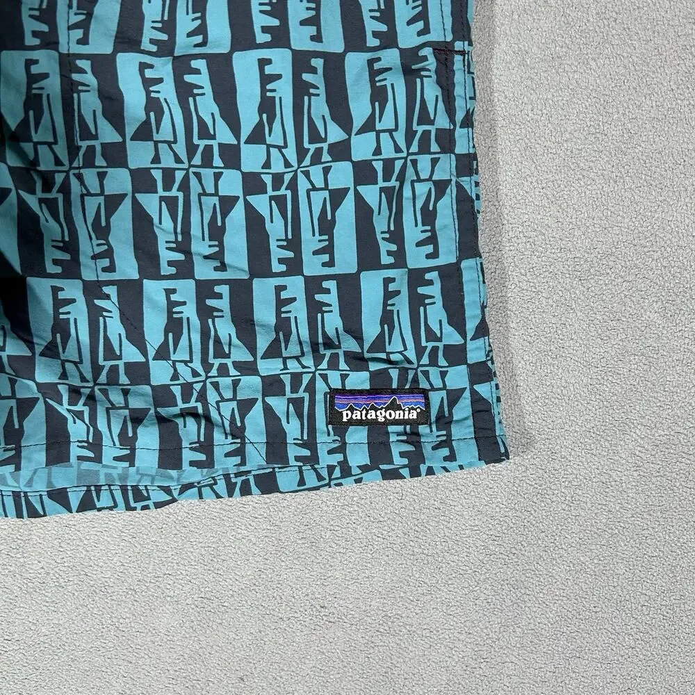 Patagonia Swim Baggies Shorts Trunks Men's Medium Blue Aztec Lined 4.5